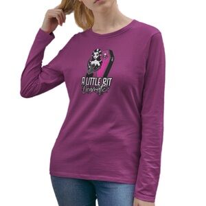 Cuddl Duds | Plum Purple DRAMATIC PIN UP Cozy Athletic Thumb Long Sleeve Shirt